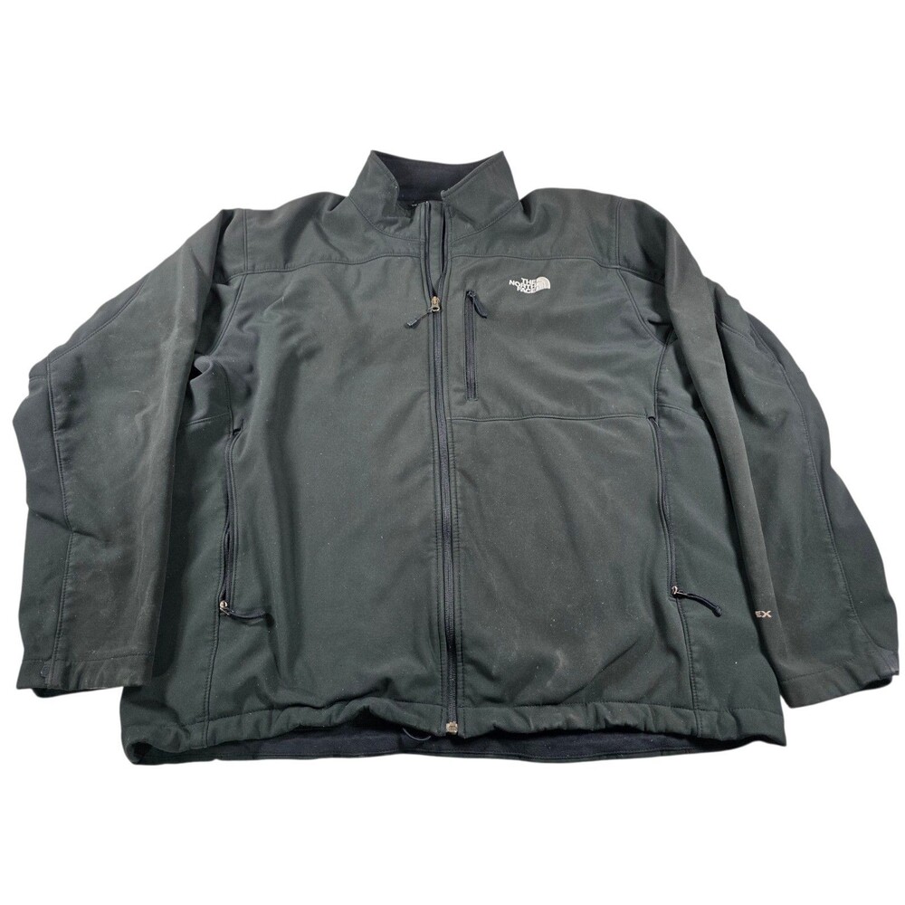 The North Face Men's XXL TNF Apex Softshell Full‎ Zip Jacket Black